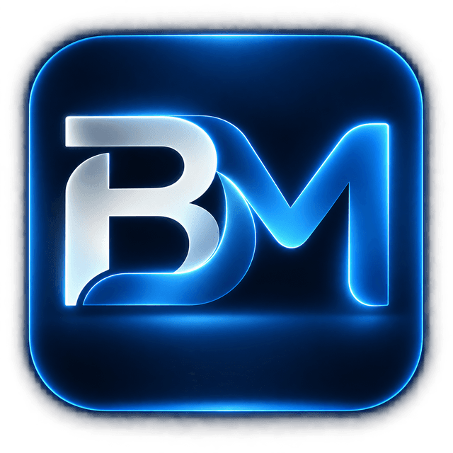 BMTech 3D Glowing Logo